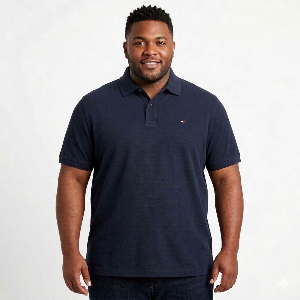 Tommy Hilfiger Men’s 4XL Polo Shirt - Big & Tall - Classic Fit Navy‎ Blue